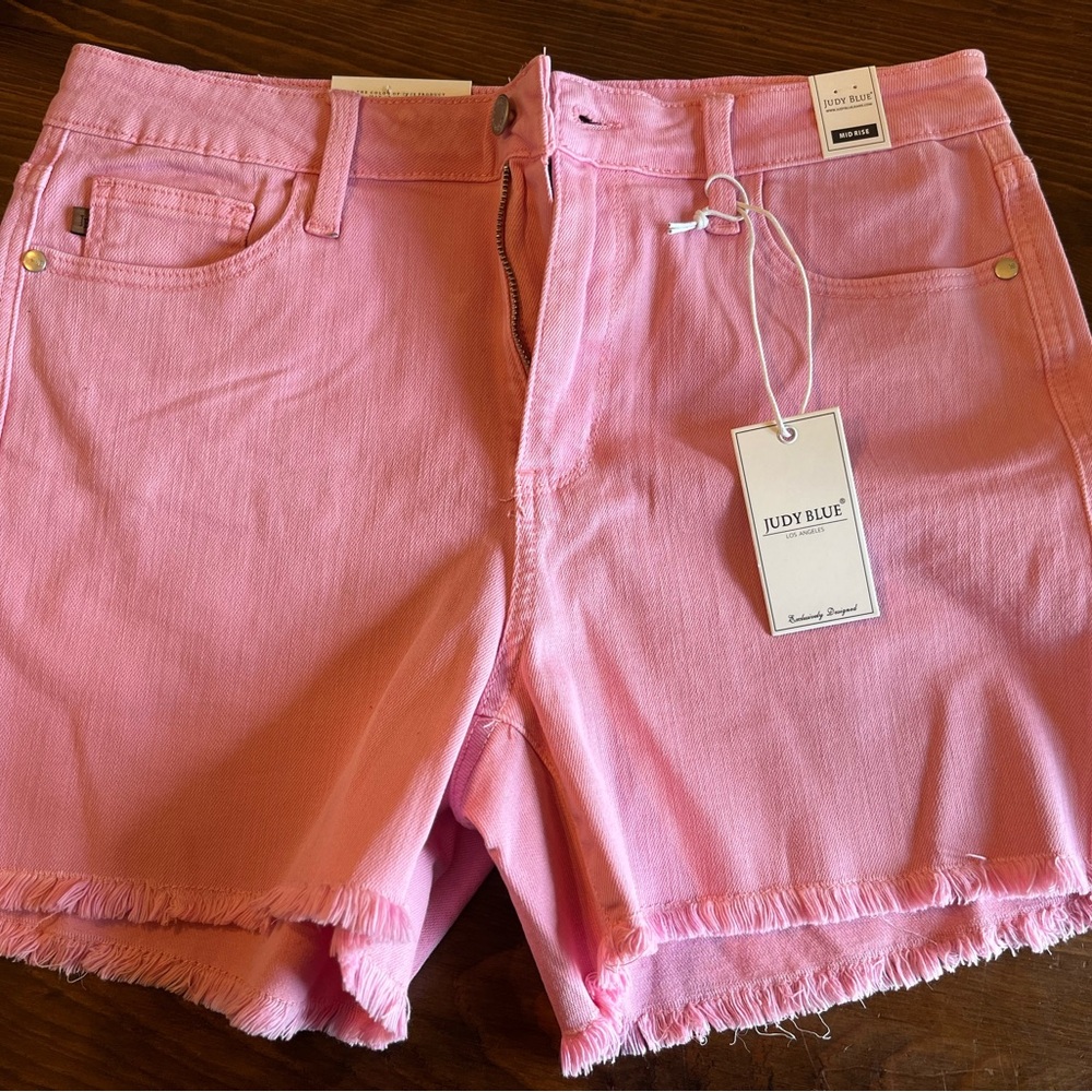 Judy Blue Women's Pink Denim Shorts